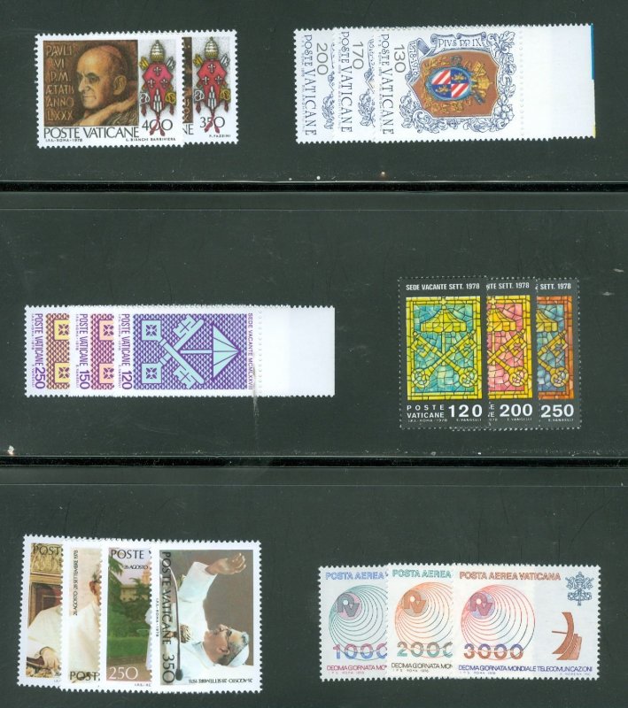 Vatican City 1978 Compete MNH Year Set