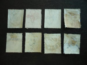 Stamps - South Africa - Scott# 2-4,7,9-11,13 - Used Partial Set of 8 Stamps