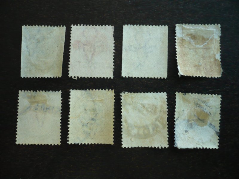 Stamps - South Africa - Scott# 2-4,7,9-11,13 - Used Partial Set of 8 Stamps