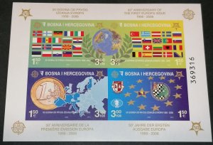 Bosnia and Herzegovina 50 years of Europa imperf. minisheet Michel 27b