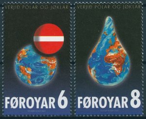 Faroe Islands 2009 MNH Preserve Poles & Glaciers Global Warming 2v Set Stamps