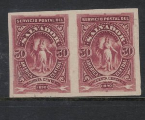 El Salvador 50c Plate Proof Imperf MNH (4fug)