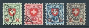 Switzerland #200a-3a Used Cross on Red Shield w/Grilled Gum