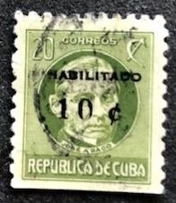 Cuba 644 Used, Surcharge