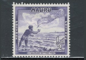 Nauru 1954 Casting Throw-Net 1/2p Scott # 39 MNH