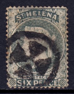 St. Helena - Scott #7 - Used - Maltese Cross cancel - Toning - SCV $6.00