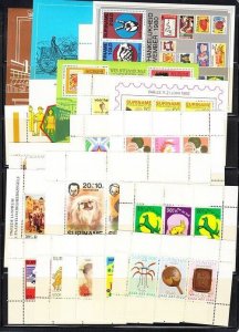 Suriname Lot of 21 Mint NH souvenir sheets (Catalog Value $71.65)