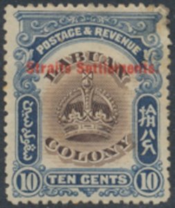 Straits Settlements   Labuan opt   SC# 141  MH  see details & scans