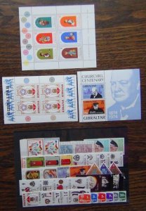 Gibraltar 1973 1976 Uniforms Churchill Postage Due UPU EEC Guides Christmas MNH