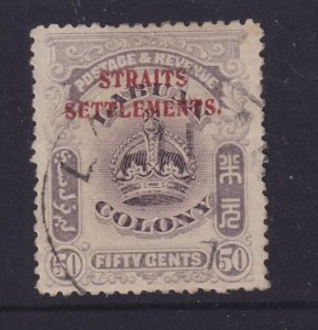 STRAITS SETTLEMENTS, 1906 on LABUAN, 50c. Dull Purple & Lilac, LABUAN cds.