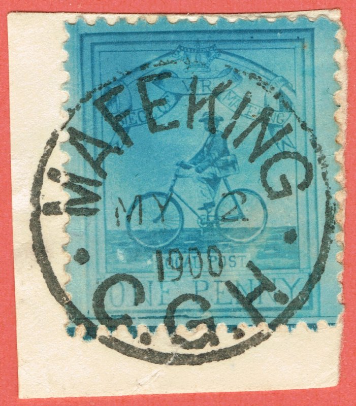 [mag506] CAPE OF GOOD HOPE Mafeking Siege 1900 SG#17 used 1d pale blue on piece
