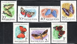 Hungary 1268-71; C206-08 - Mint-NH - Butterflies (Cpt) (1959) (cv $10.75)