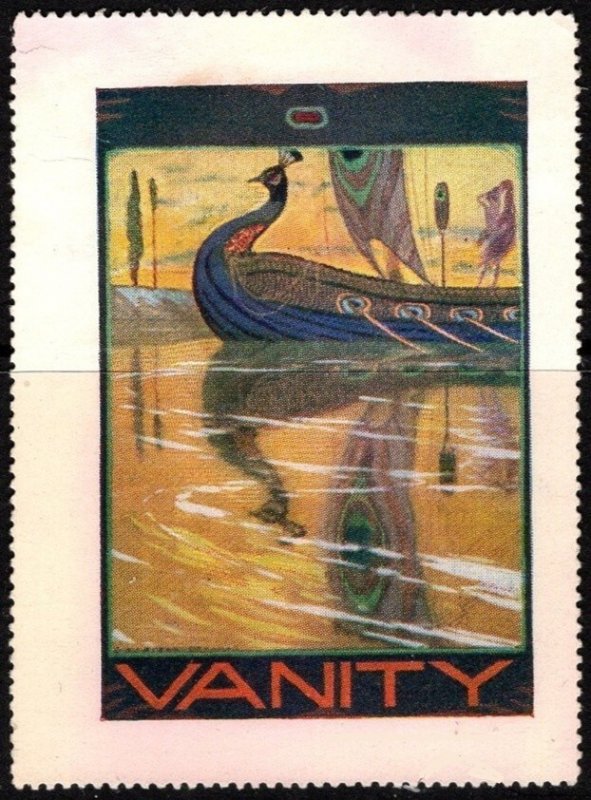 Vintage US Poster Stamp Vanity Magazine Artist C. Bertram Hartman (1882–1960)