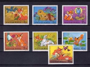 Hungary 1982 Sc#2759/2765  THE LITTLE FOX CARTOON DISNEY Set (7) MNH