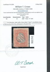 (83), Fancy Heart Cancel, F-VF - 424334