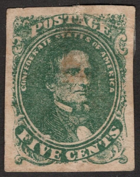 USA Confederate #1 SUPERB mint no gum, large margins, repaired, nice filler R...