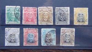 Rhodesia 1913 values to 2s Used 