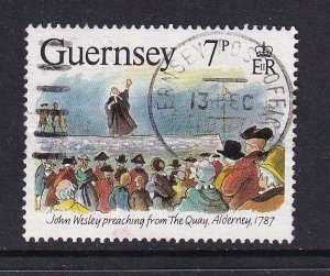 Guernsey  #362  used  1987 John Wesley 7p