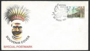 PAPUA NEW GUINEA 1970 cover WESTERN HIGHLANDS SHOW commem cancel...........56128