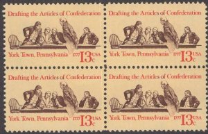 1978 Articles of Confederation Block Of 4 13c Postage Stamps, Sc# 1726, MNH, OG