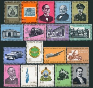 Honduras C387-C403,C403a,MNH. Mi 653-669,Bl.8A. Honduran postage stamp-100,1966.