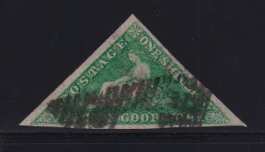 Cape of Good Hope Sc #15 (1863-4) 1sh bright emerald Triangle VF Used (SG 21)