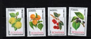 Romania #4547-50 (2002 Fruit set) VFMNH CV $12.00