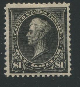 1895 US Stamp #276A $1 Mint Original Gum Hinged Catalogue Value $1250 Certified