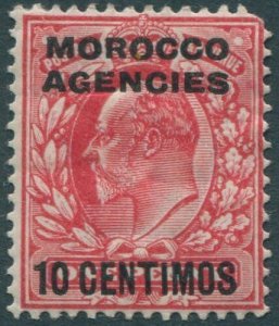 Morocco Agencies 1907 SG113 10c on 1d scarlet KEVII MH (amd)