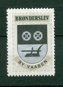 Denmark. Poster Stamp 1940/42. MNH Town Bronderslev. Coats Of Arms.Plow.