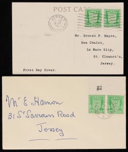 GREAT BRITAIN - JERSEY 1941-45 German Occupation covers, FDC & cards (4).