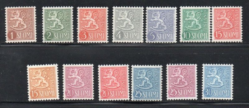 Finland Sc 312-23 1954-59 Coat of Arms stamp set mint