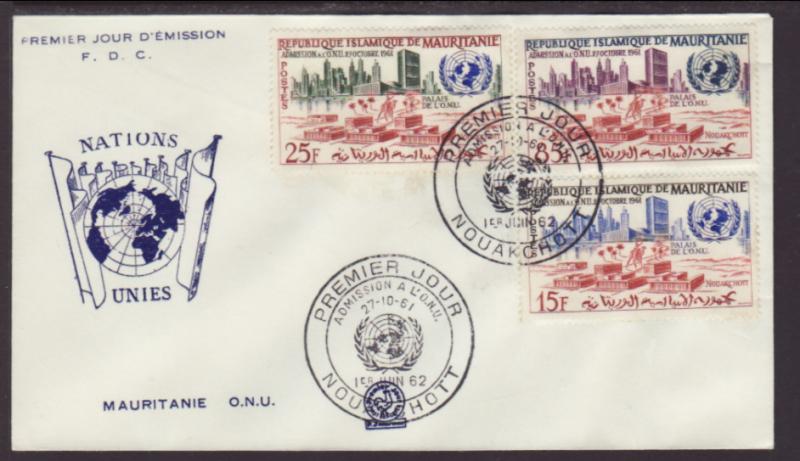 Mauritania 167-169 United Nations 1961 U/A FDC