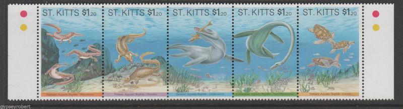 ST KITTS  PREHISTORIC ANIMALS  1994   COMPLETE SET