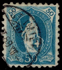 Switzerland #92 Helvetia; Used