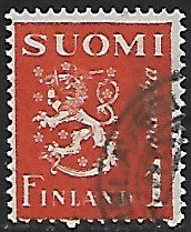 Finland # 166 - Arms of Finland - used -       [Gn2]