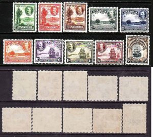 Antigua-Sc#67-76- id7-unused [mostly LH] og KGVI set-Definitives-1932-S/H fee re