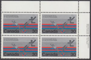 Canada - #758 Commonwealth Games Plate Block - MNH