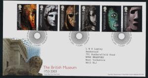 GB 2003 250th Anniv of the British Museum FDC Royal Mail Tallents House SHS