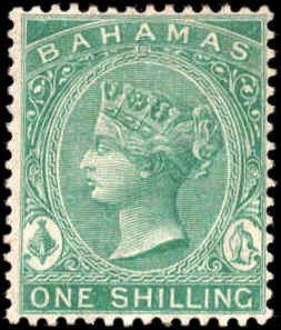 Bahamas #19, Incomplete Set, 1880, Hinged