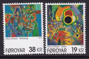 Faroe Islands 607-608 Paintings MNH VF