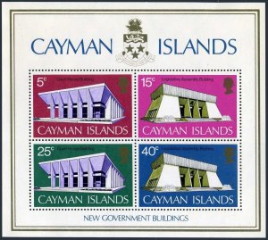 Cayman 300-303, 303a, MNH. Michel 299-302,Bl.2. New Government buildings, 1972.