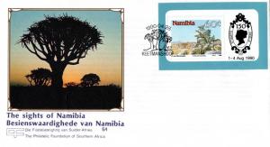 Namibia - 1990 Landscapes Foundation MS FDC