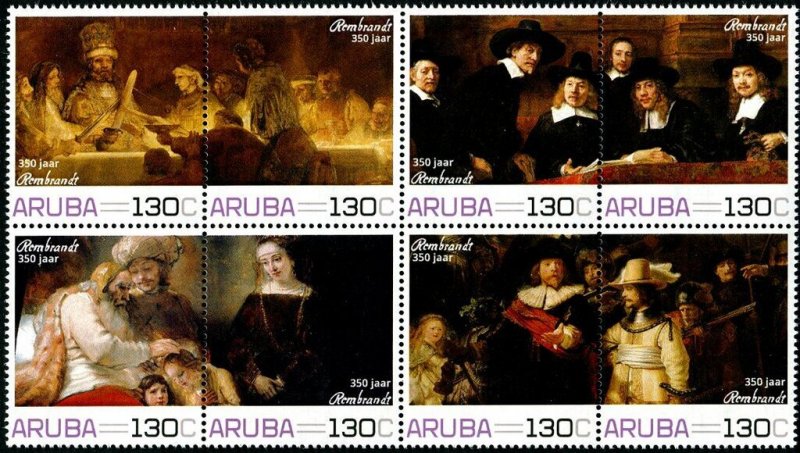 Aruba 2019 MNH Stamps Art Paintings Rembrandt