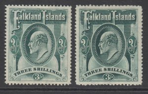 Falkland Islands, Scott 28-28a (SG 49, 49b), MLH/HR