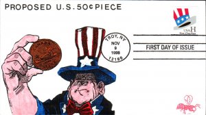#3265 Uncle Sam Hat B Line FDC