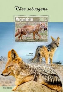 Mozambique - 2019 Wild Dogs on Stamps - Stamp Souvenir Sheet - MOZ190522b