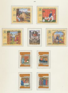 VATICAN - Scott 1041-1045 & 1052-1055 - MNH  S/S & sets - 1997 - TWO SCANS