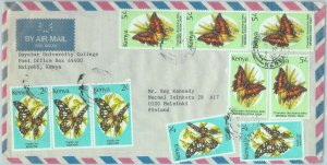 83846 - KENYA -   Cover to FINLAND 1992 - BUTTERFLIES