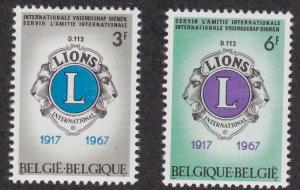 Belgium # 679-680, Lions International, NH